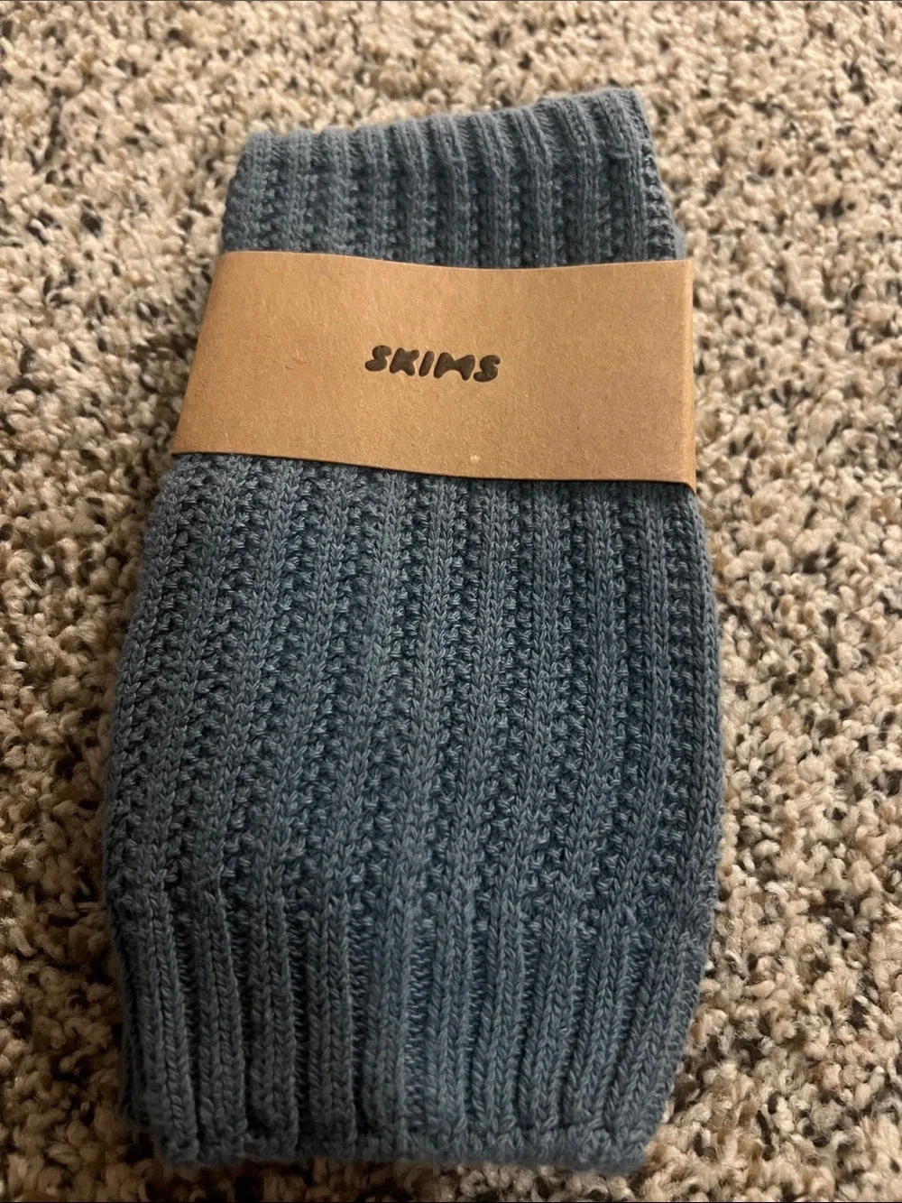 SKIMS Ribbed Crew Socks - Charcoal